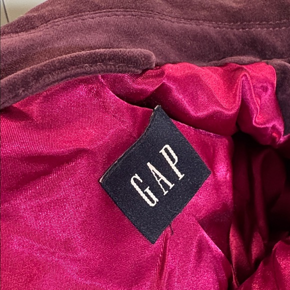 GAP Women's Deep Purple Velvet Blazer - Picture 5 of 5